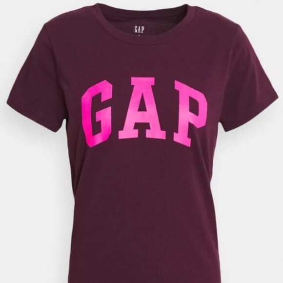 GAP | Printed Burgundy T-Shirt (Size S) - Picture 1 of 3